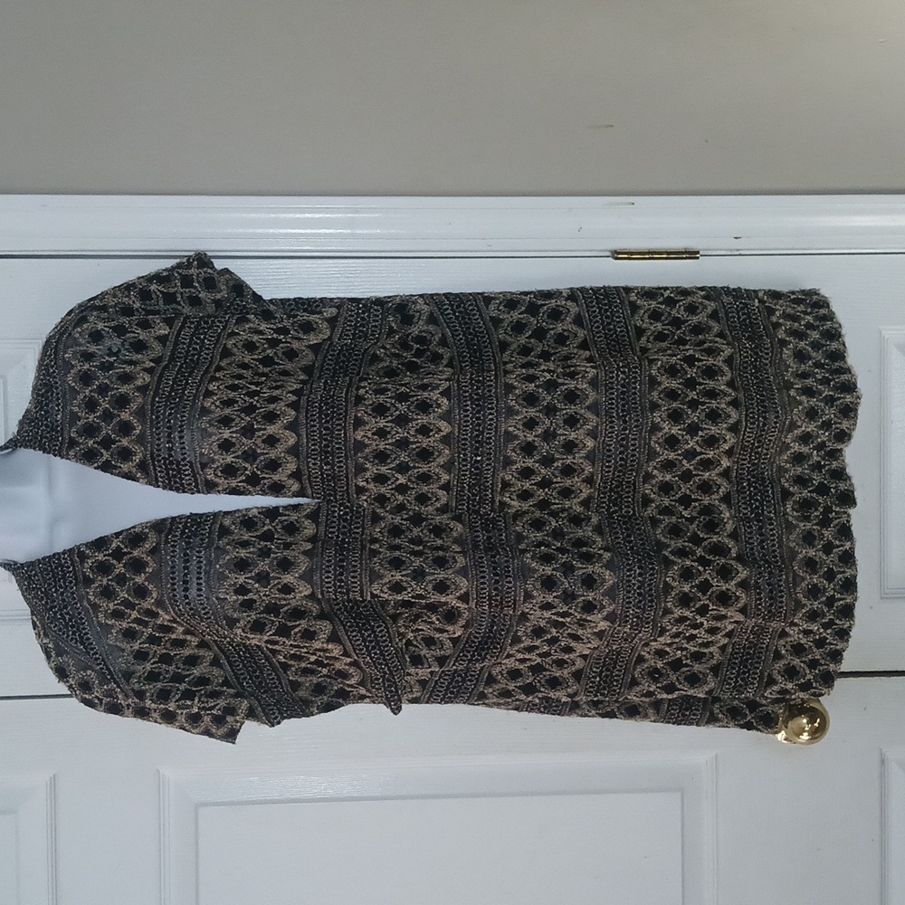 Jeffrey & Dara vintage open front lightweight cardigan Sz 1X